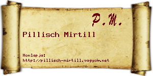 Pillisch Mirtill névjegykártya